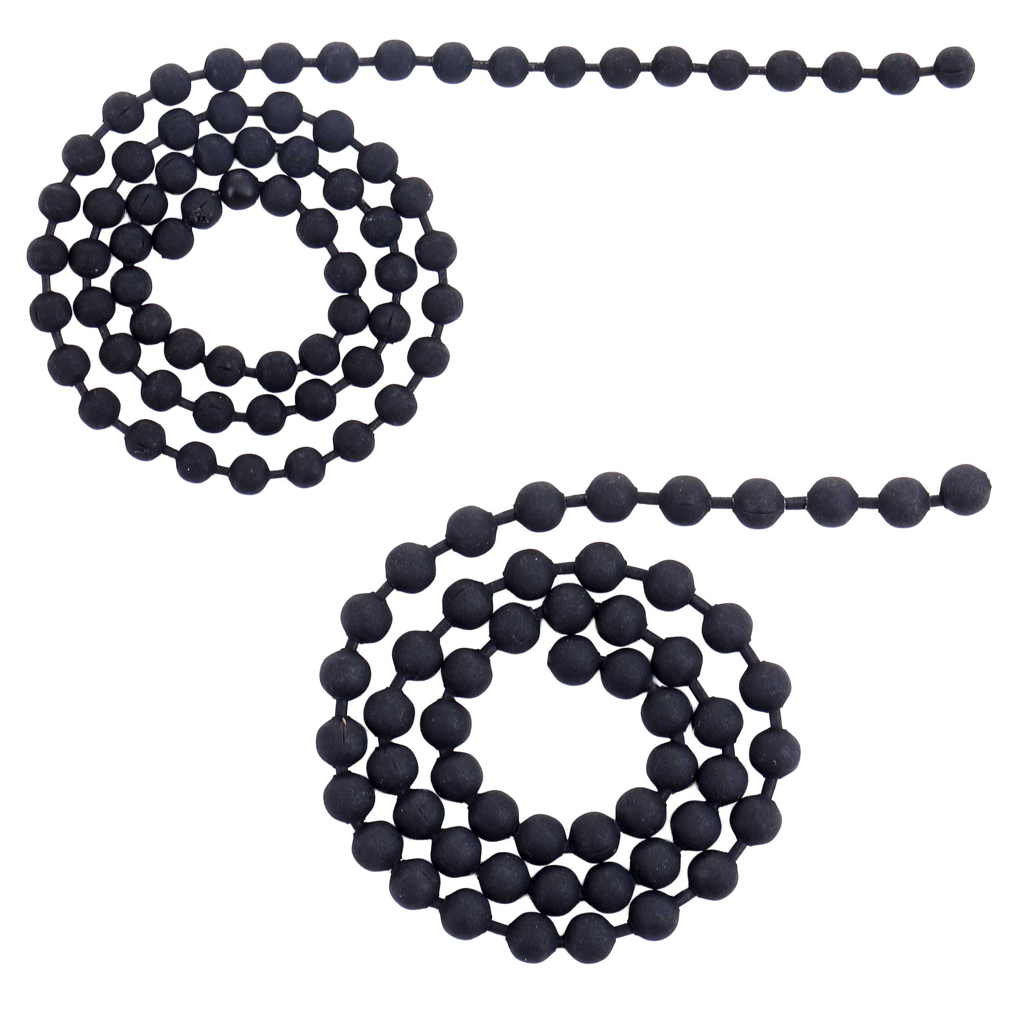 Hareline Bead Chain Chicone's Stealth Chain Ball Chain Eyes Black Paint
