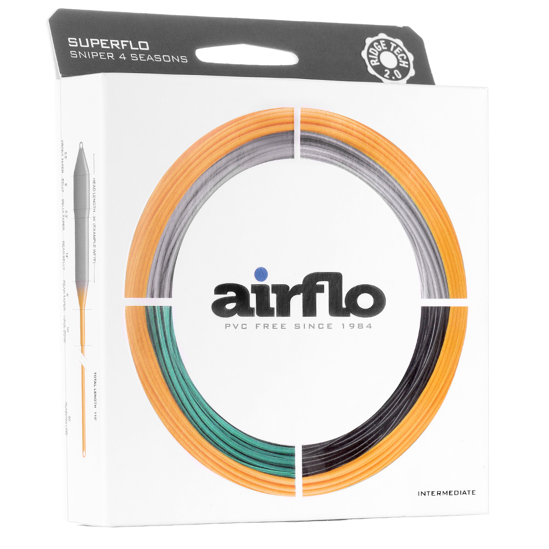 Airflo Ridge 2.0 Sniper 4 Season  Floating - Fast Intermediate Head Predator Grey/Sunburst