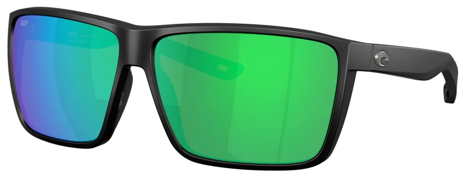 Costa Polarized Glasses Rincon II Matte Black (Green Mirror 580G)