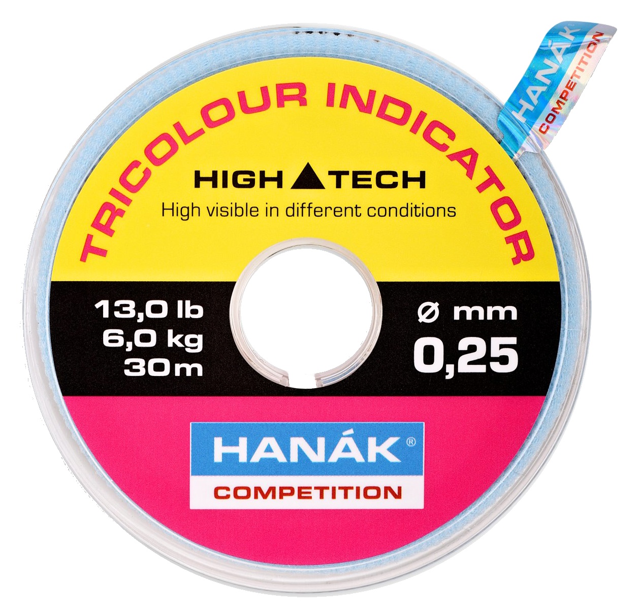 Hanak Tricolour Indicator Line hot fl. pink/black/chartreuse