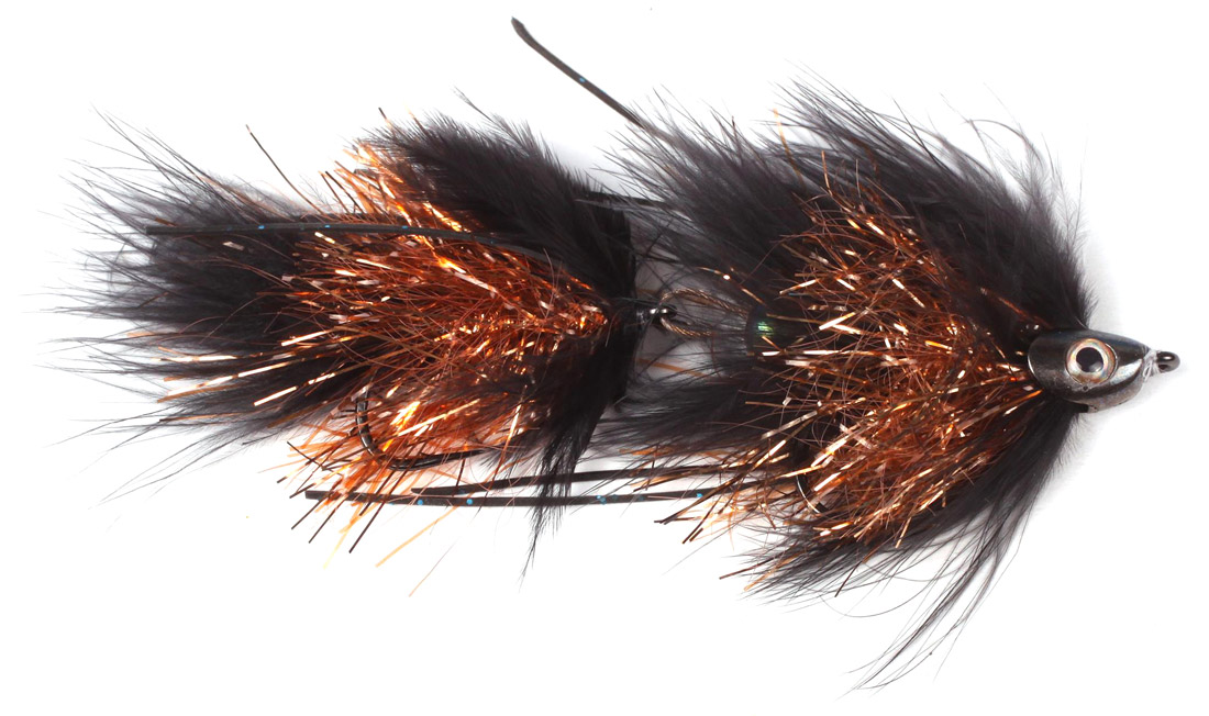 Guideline Streamer - Scull Bunker Marabou black/copper