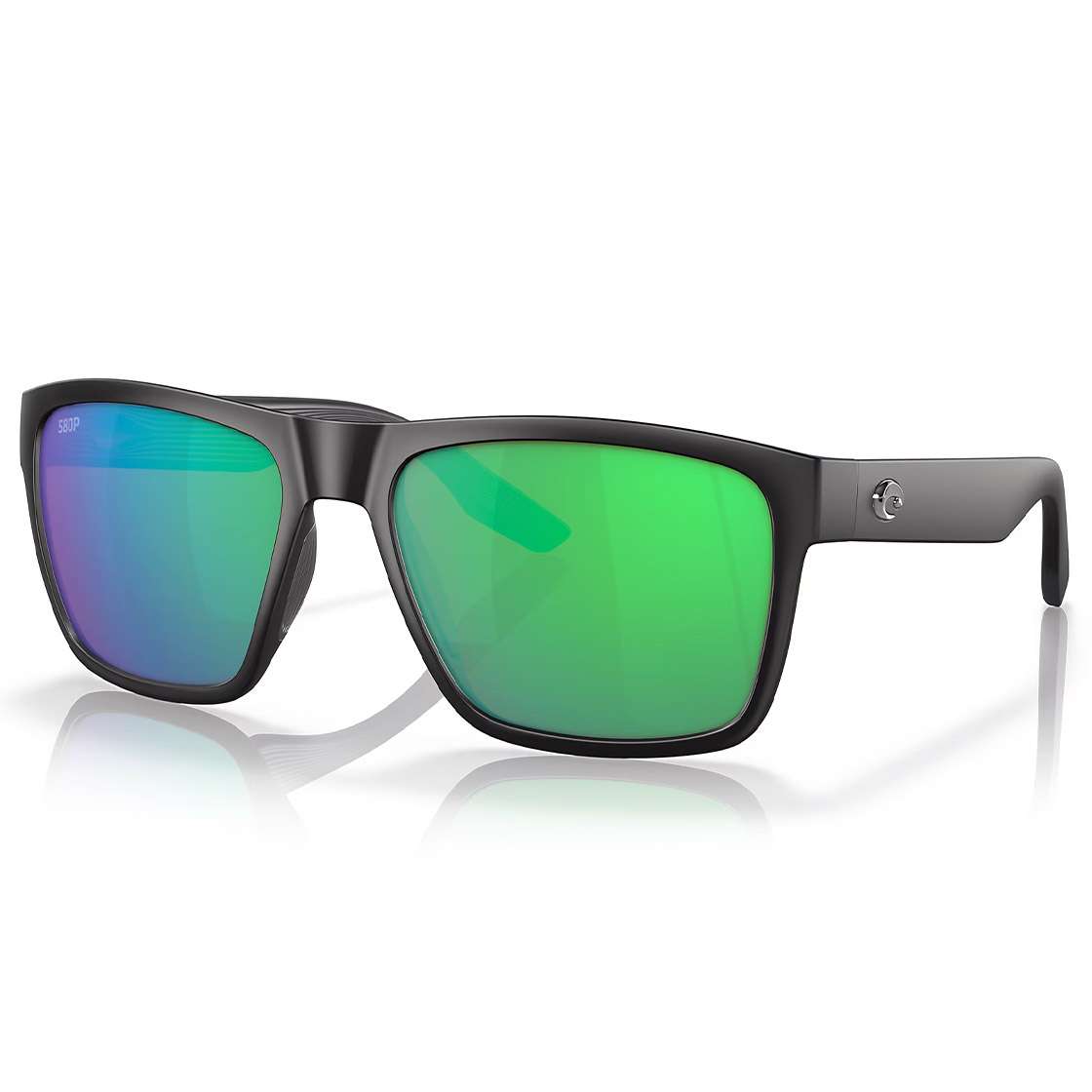 Costa Polarized Glasses Paunch #XL Matte Black (Green Mirror 580P)