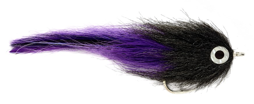 Fulling Mill Saltwater Fly - Black & Purple Brushy