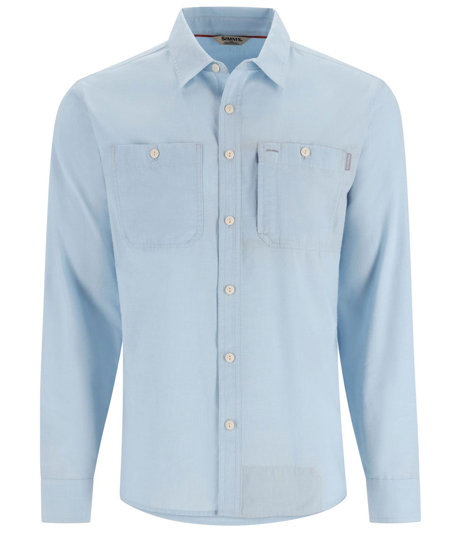 Simms_Cutbank_Chambray_Shirt_Hemd_sky_chambray_1 Simms Cutbank Chambray Shirt sky chambray