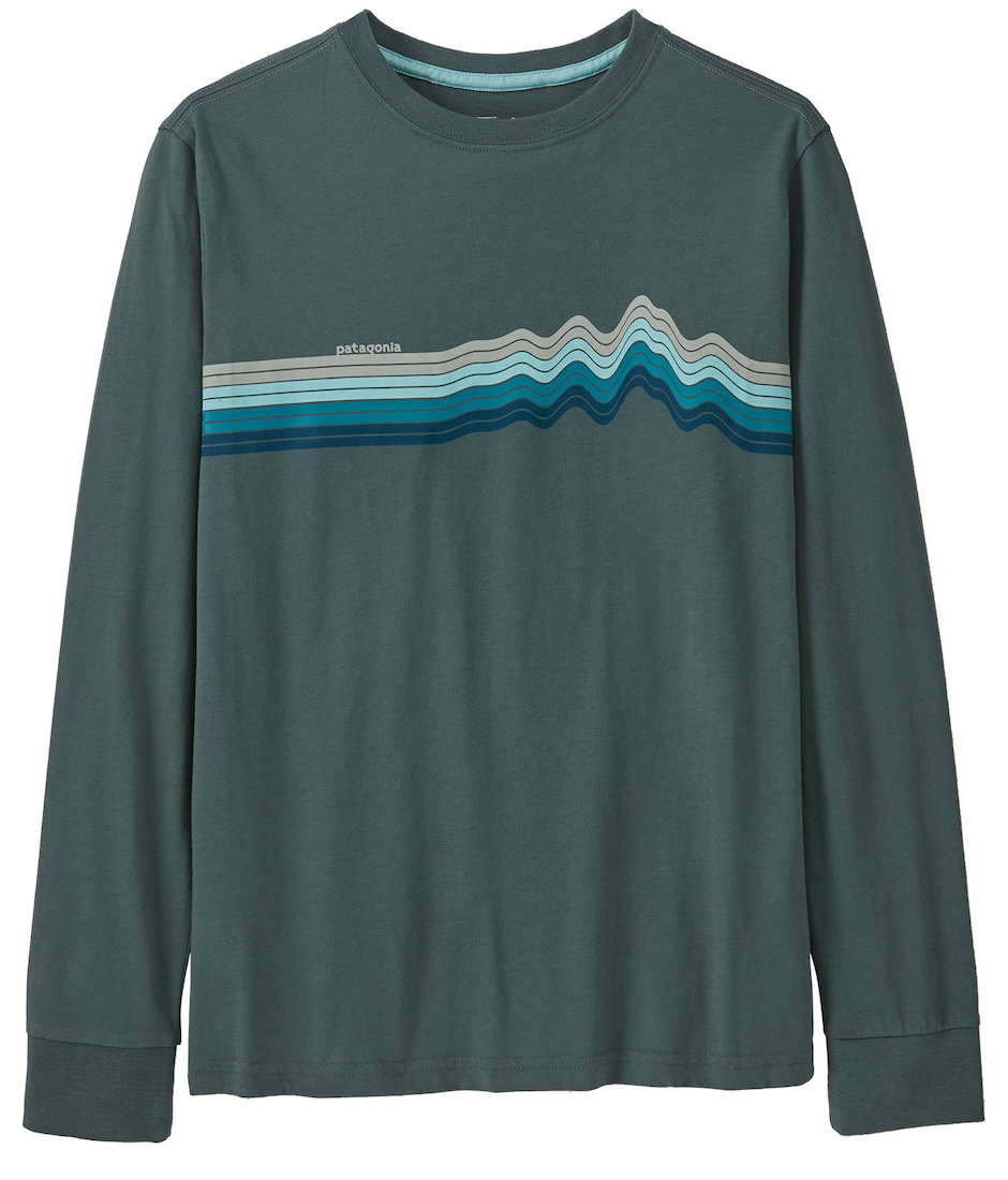 Patagonia Kid's L/S Regenerative Organic Certified Cotton Ridge Rise Longsleeve NUVG