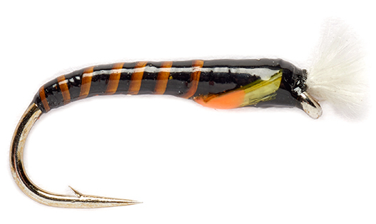 P-26922_Fulling_MIll_Two_Tone_Buzzer-_Black_ Fulling Mill Two Tone Buzzer Black Nymph