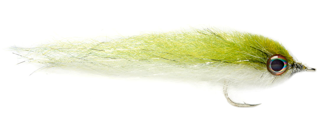 Fulling_Mill_Streamer_Salty_Mullet_olive_white_1 Fulling Mill Streamer - Salty Mullet olive & white