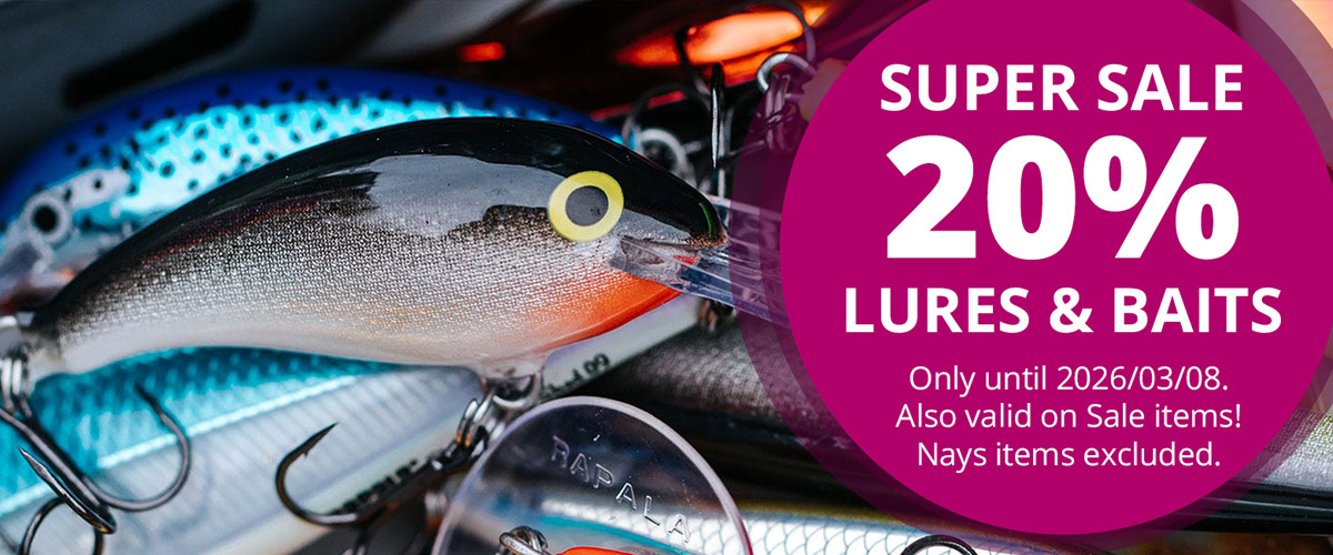 20% off Lures & Baits 3/8
