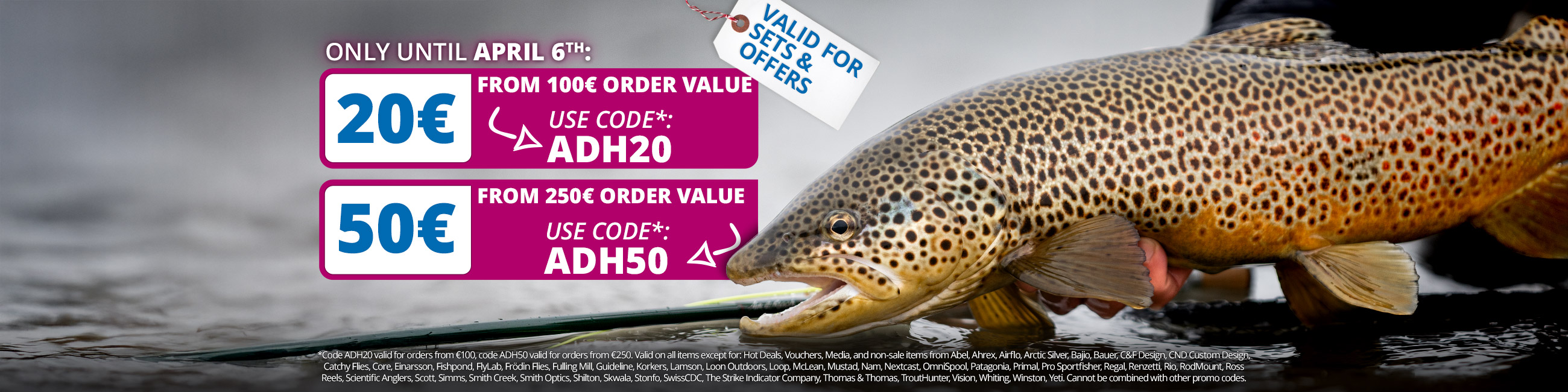 €20 or €50 discount with Code ADH20 or ADH50