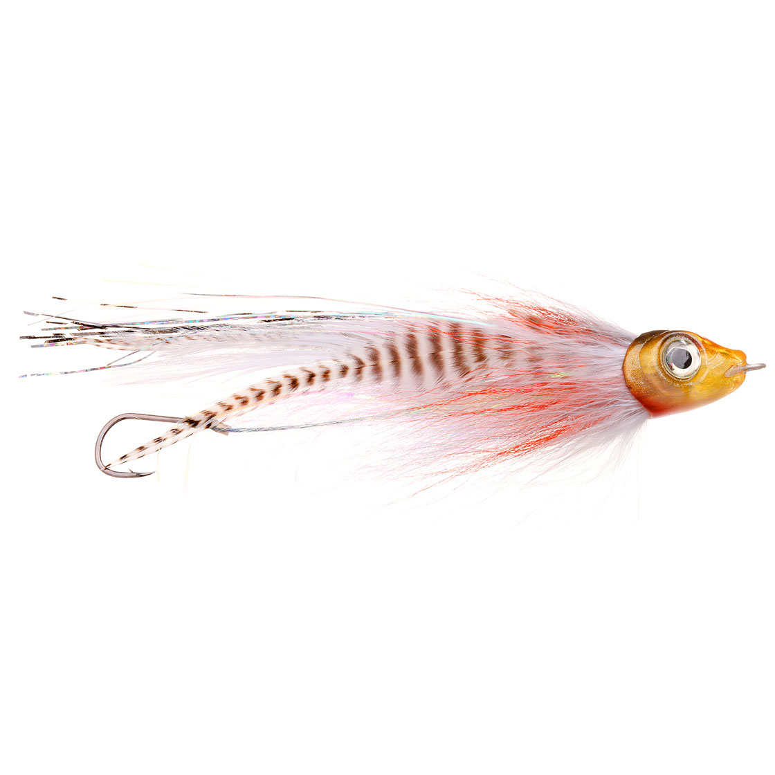 Wurm Intruder Streamer 3D-Head 16 cm 6 g grizzly/white