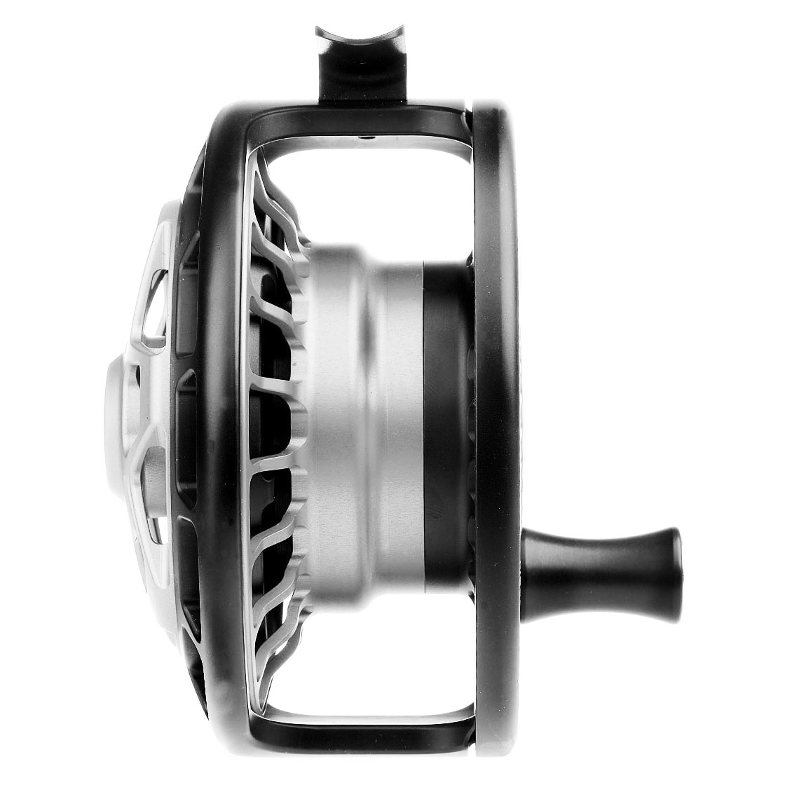 P-18959_mako_reel_matte_platinum-black_9500_side Mako Reel matte platinum on black Model 9500