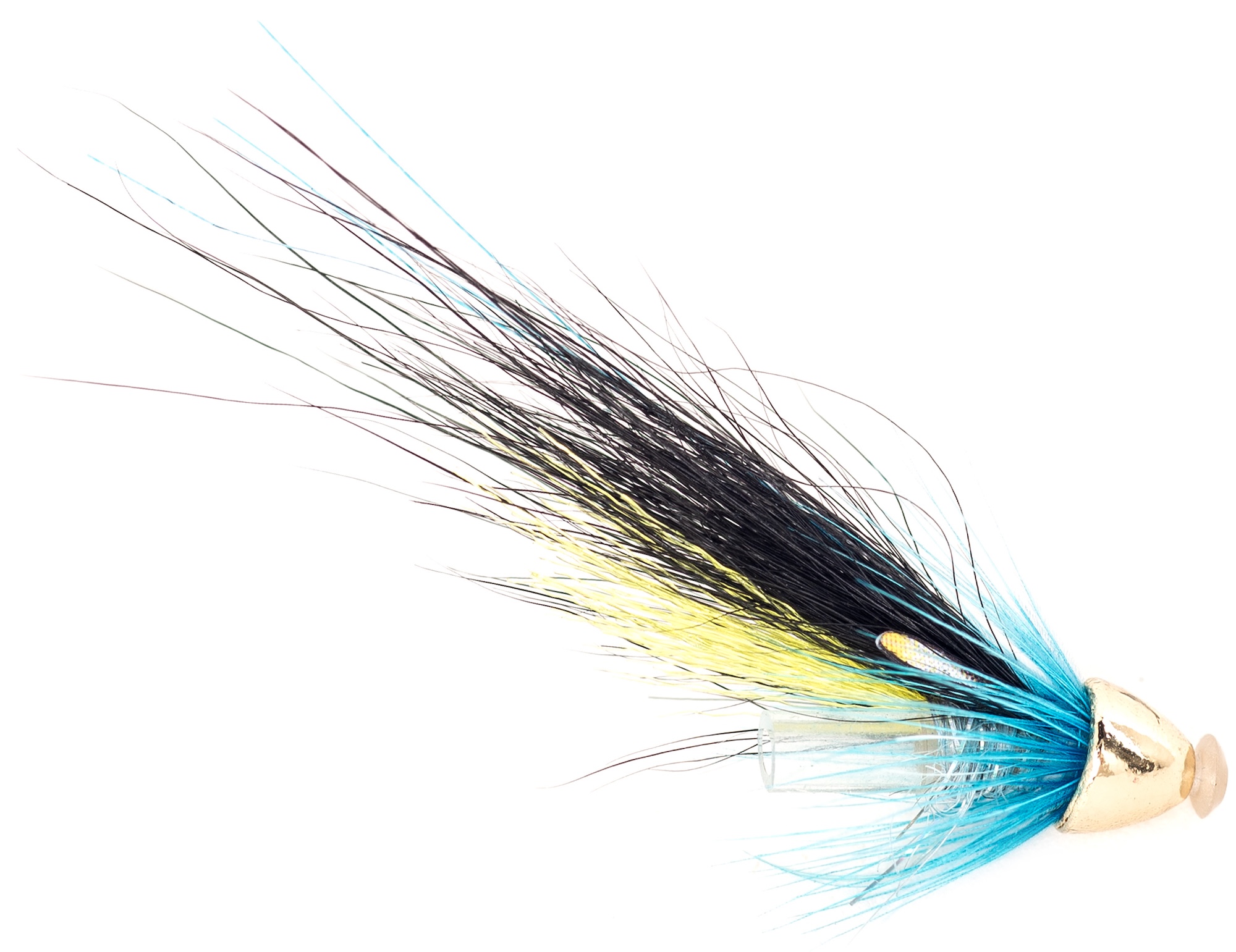 Guideline Salmon Fly Black & Blue Tungsten Micro Cone 3.5mm Tube Fly