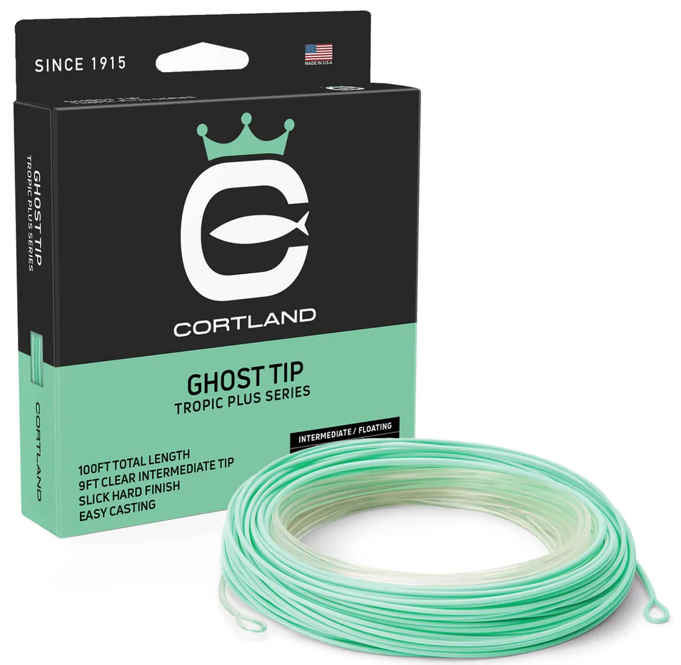 P-28512_Cortland_Ghost_Tip_Tropical_Saltwater_Fleigenschnur_ Cortland Ghost Tip Tropical Saltwater Floating - Intermediate Flyline Clear / Seafoam Fly Line