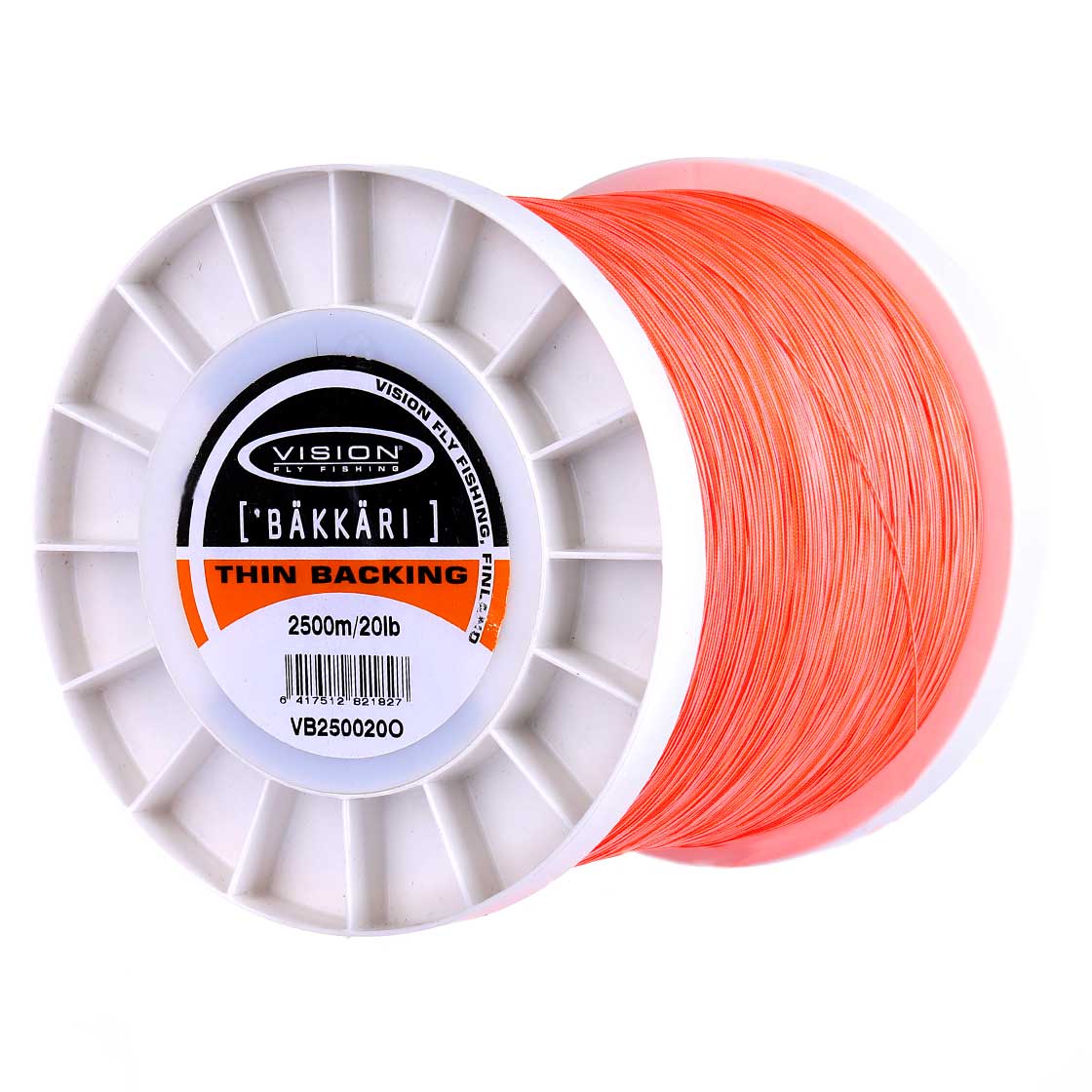 Vision Backing 2500m large spool 20 lb orange