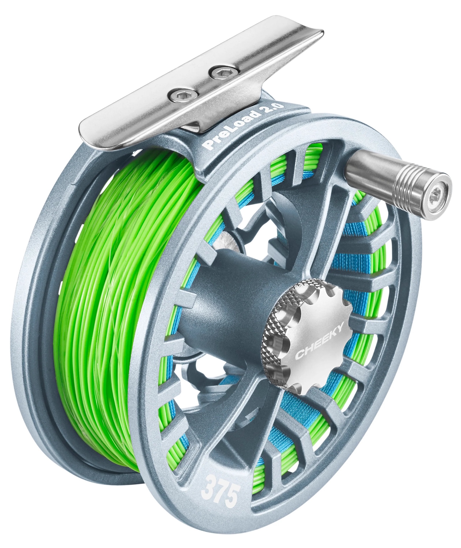 Cheeky PreLoad 2.0 fly reel with WF fly line and backing lunar