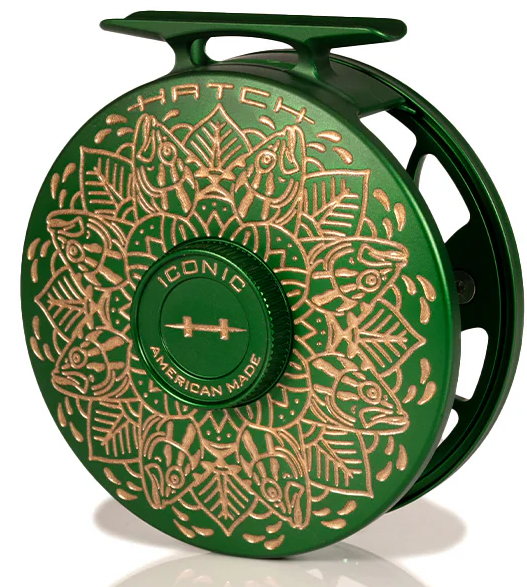 Hatch Artist Collaboration Reel Drew Wilson 5+ Large Arbor Limited Edition Green Gold Hatch Artist Collaboration Reel Drew Wilson 5+ Large Arbor Limited Edition Green Gold