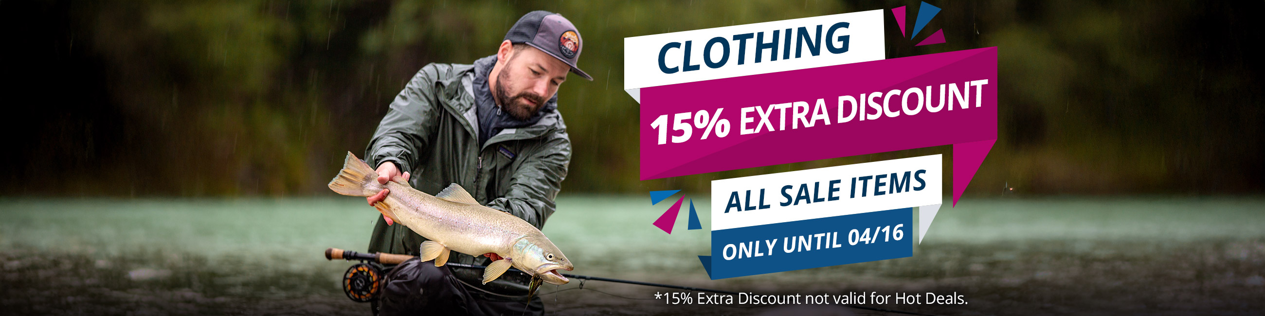 15% Extra off Clothing until 04/16