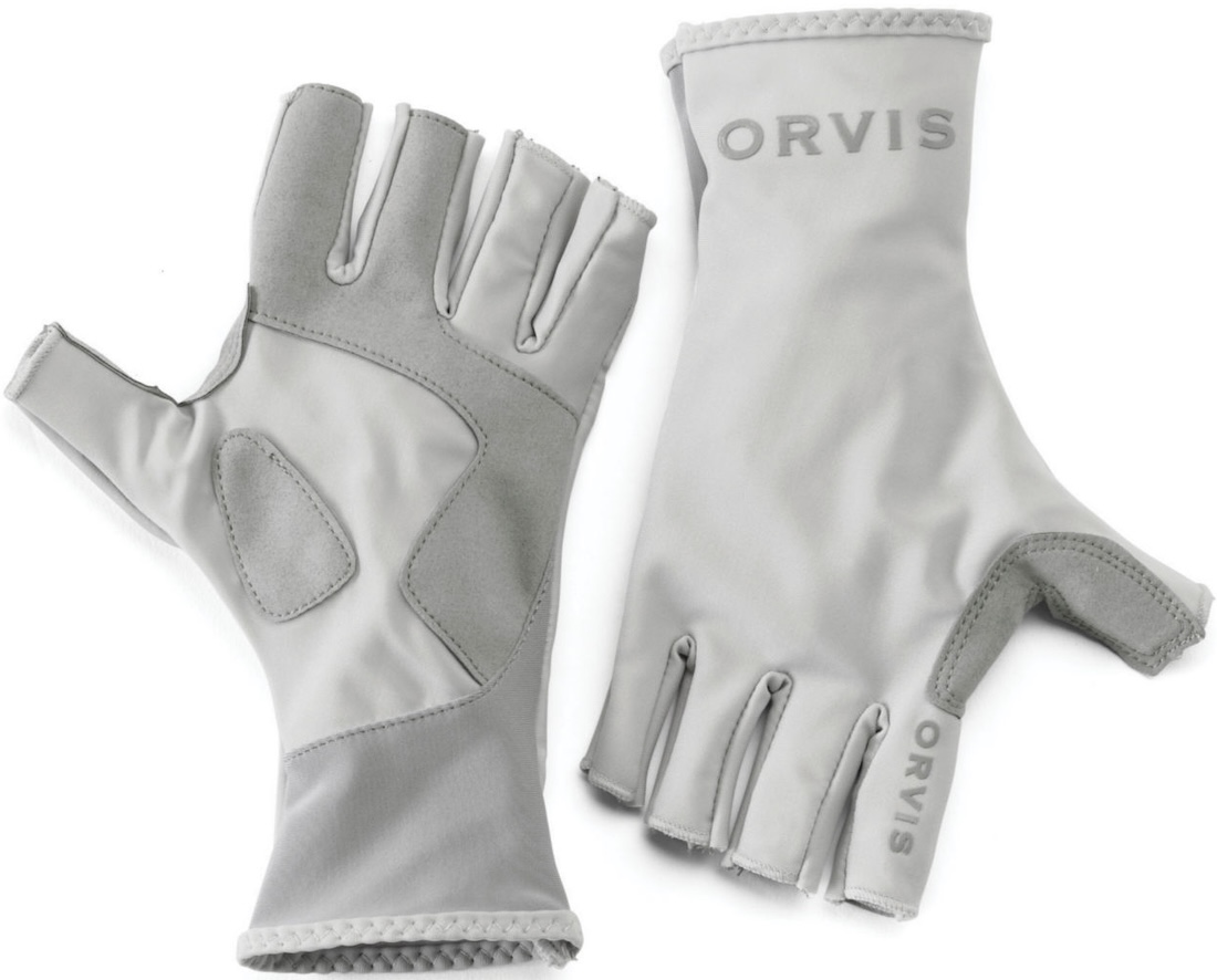Orvis Sungloves UPF 50+ Sunshade Gloves light grey