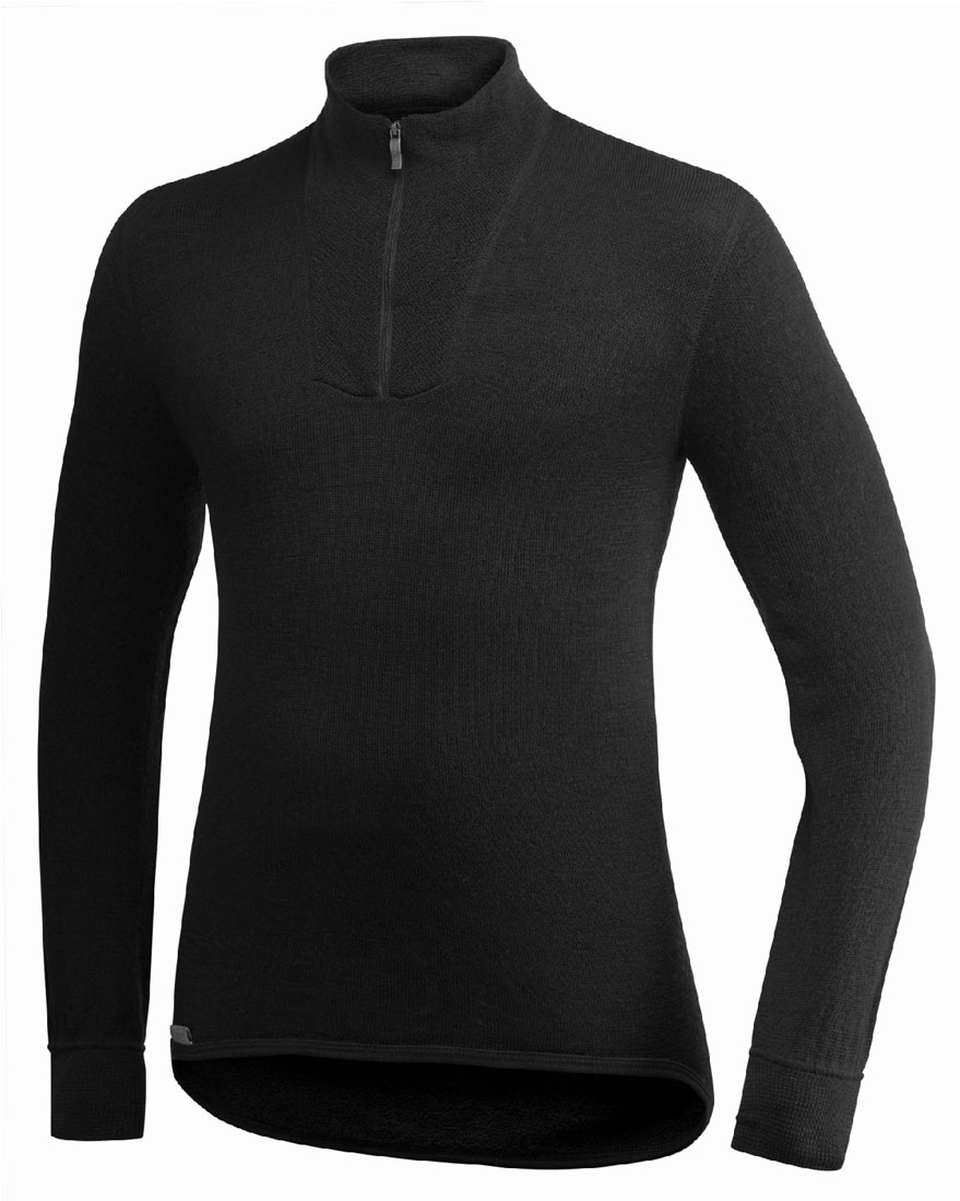 Woolpower_Zip_Turtleneck_200_Langarmshirt_black_1 Woolpower Zip Turtleneck 200 black