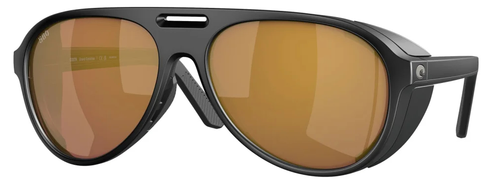 Costa Polarized Glasses Grand Catalina Matte Black (Gold Mirror 580G)