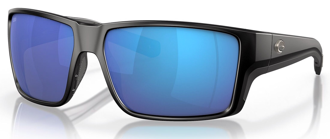 Costa_Reefton_Pro_Matte_Black_blue_mirror_1 Costa Polarized Glasses Reefton Pro - Matte Black (Blue Mirror 580G)