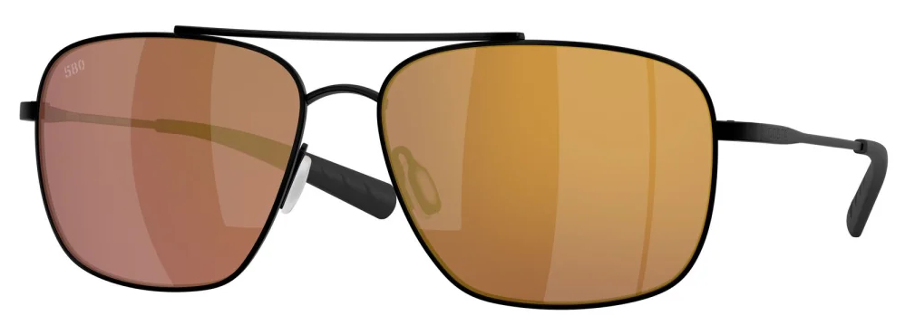 Costa Polarized Glasses Canaveral Satin Black (Gold Mirror 580G)