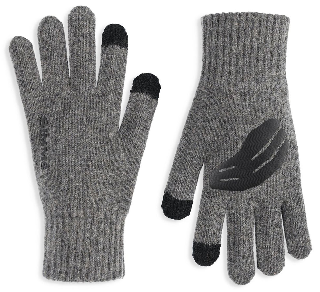 Simms Wool Full Finger Glove steel