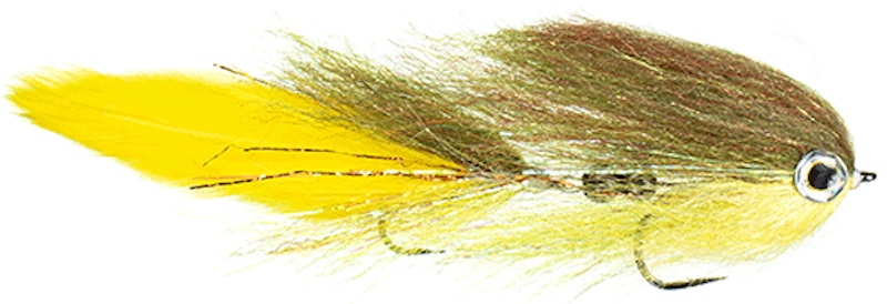 MFC Grajewski's Yard Sale Olive & Yellow Tandem Streamer #2/0