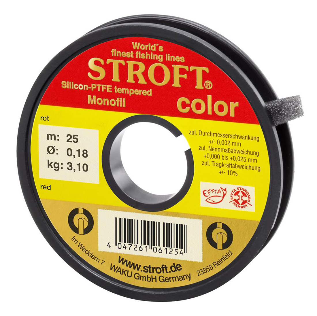 Stroft Color Leader Material Indicator Line Sighter 25 m/Spool red