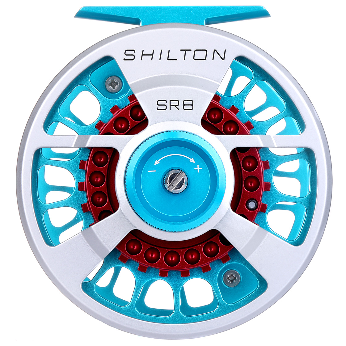 Shilton SR Series Custom Fly Reel Titanium-Turquoise-Red