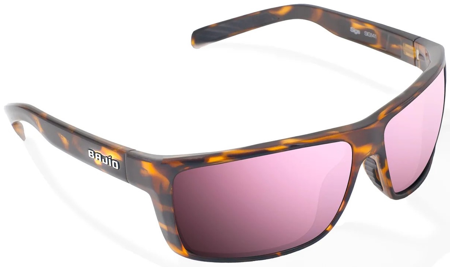 Bajio Polarised Sigs - Brown Tortoise Gloss (Rose Mirror Glass)