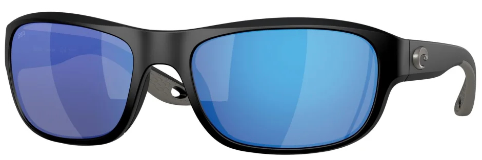Costa Polarized Glasses Clipperton Matte Black (Blue Mirror 580G)
