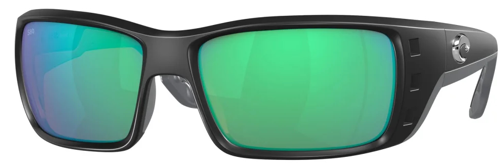 Costa Polarized Glasses Permit Matte Black (Green Mirror 580G)