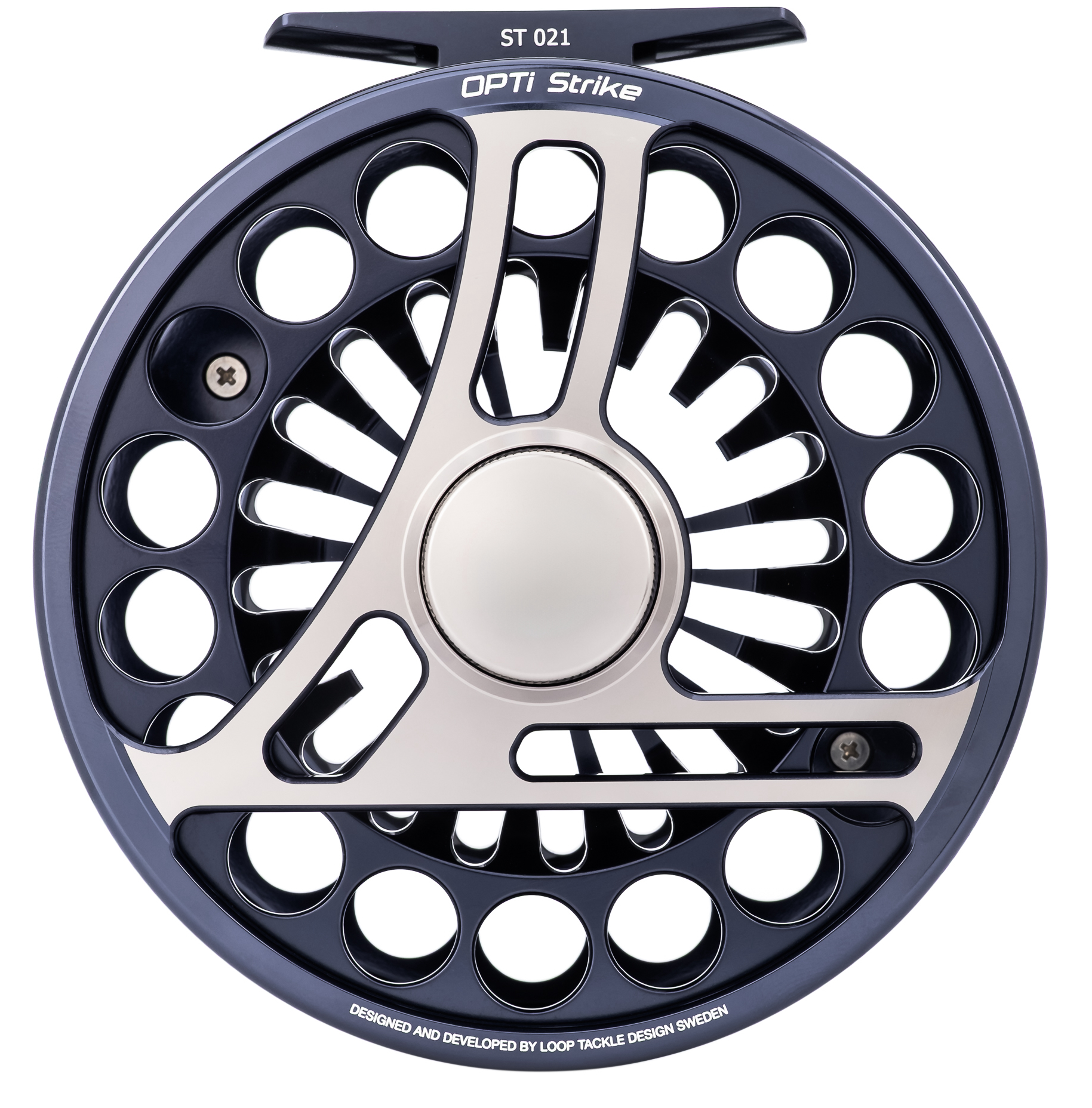 Loop Opti Strike fly reel Storm Blue