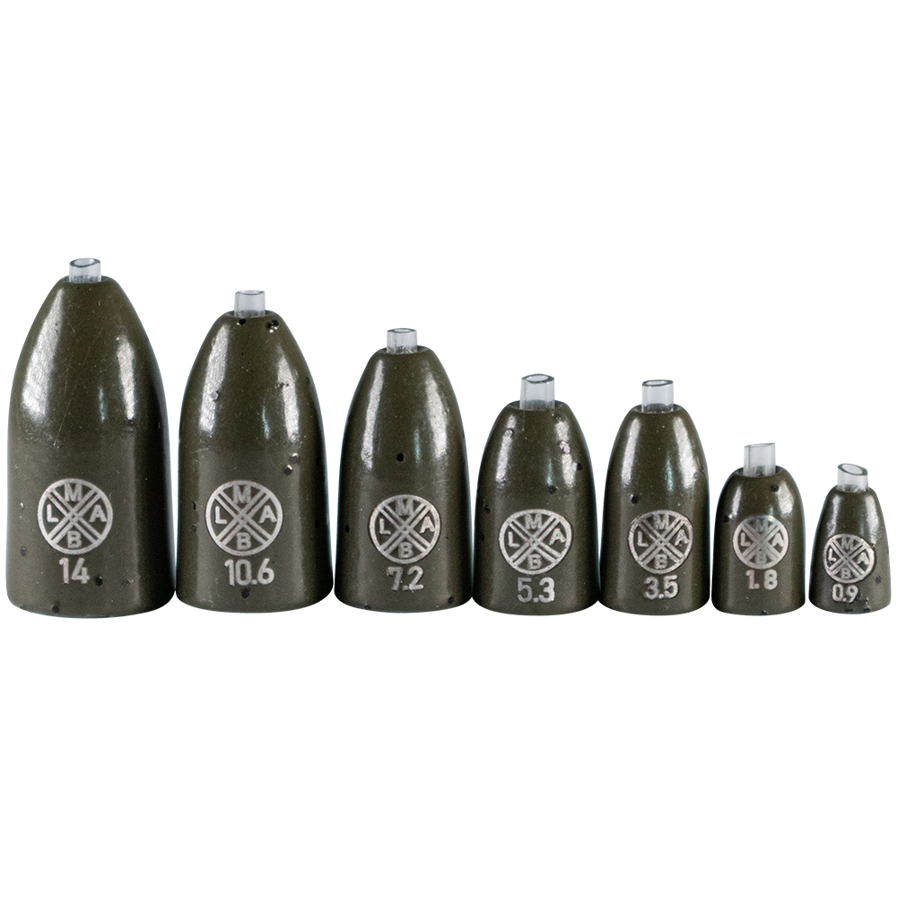 LMAB Tungsten Bullet Weights green pumpkin
