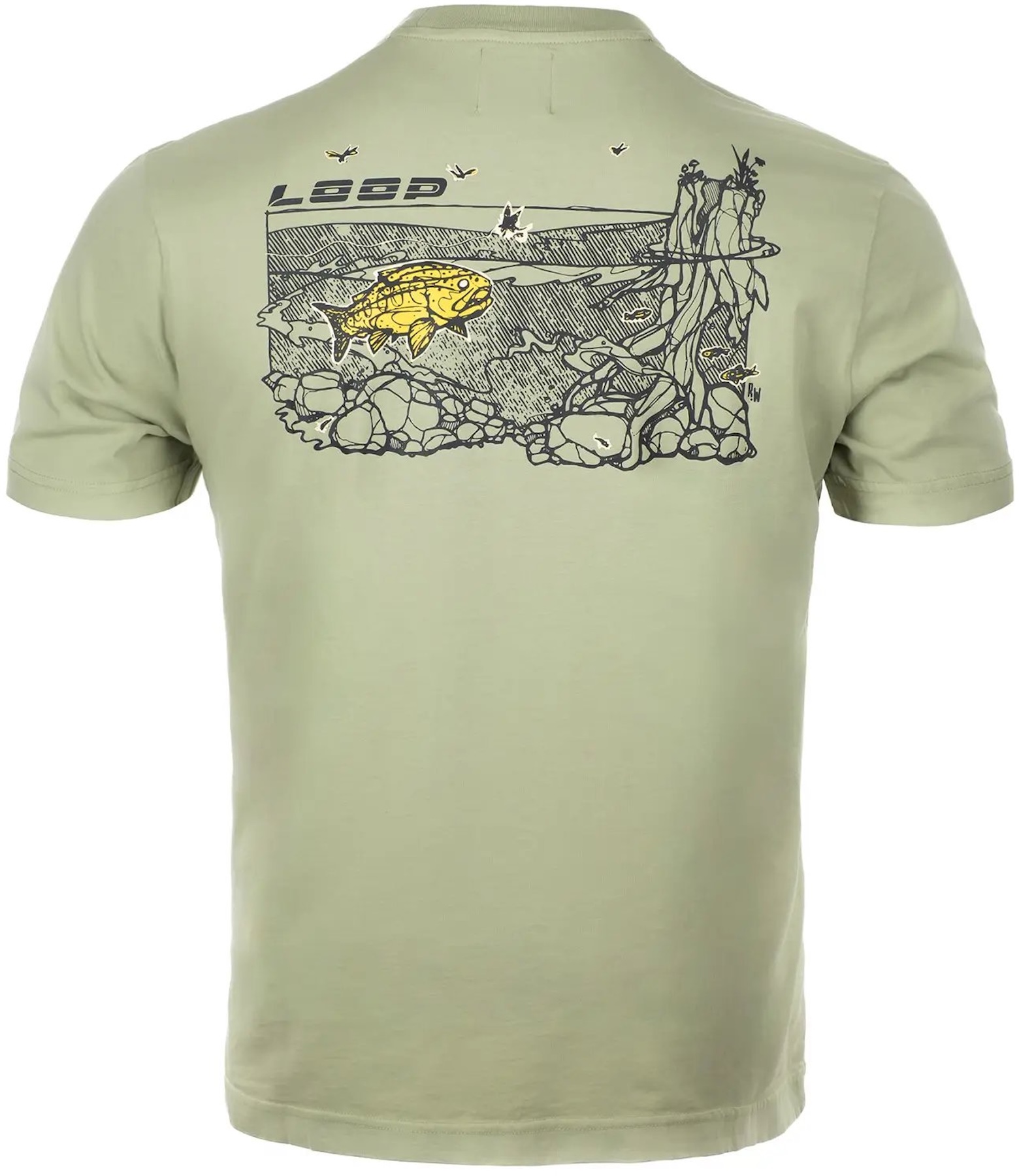 Loop Logo T Shirt Trout Seagrass