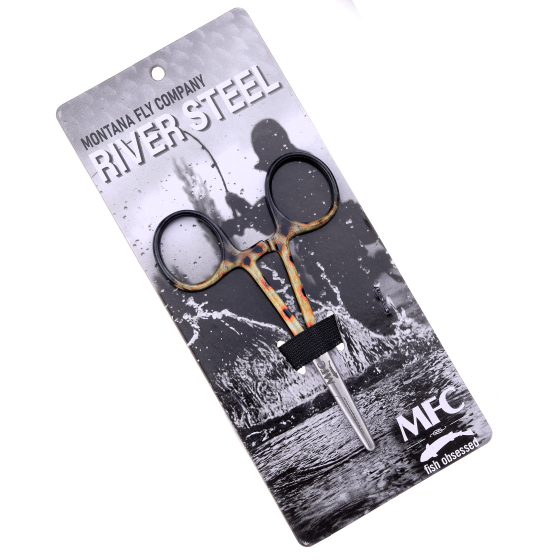 P-27100_MFC-Scissor-Forceps-River-Camo-4-Inch-Brown-Trout-Zange-mit-Schere