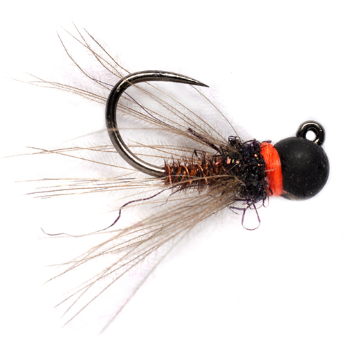 P-21096_Fulling_MIll_CDC_Phesant_Tail_Matte_Black Fulling Mill Nymph - CDC Pheasant Tail Jig Matte Black Barbless