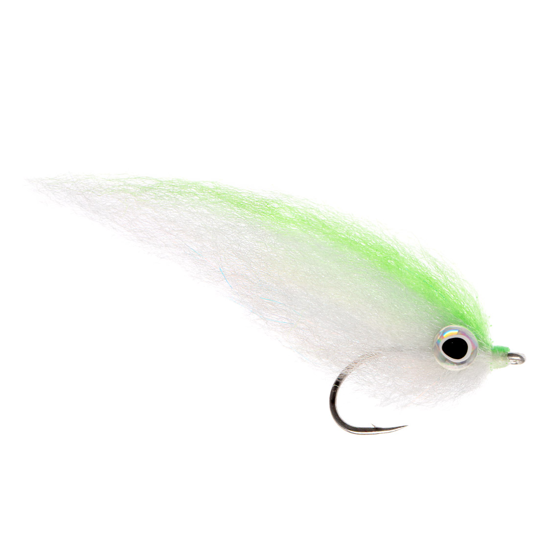 P-15645-H2O-Streamer-sculpted-baitfish Fishient H2O Streamer - Sculpted Baitfish chartreuse & white