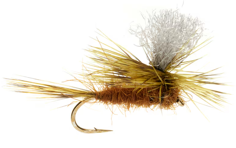 P-29081_Fulling_Mill_Jackies_Corrib_Parachute_olive_ Fulling Mill Technical Dryfly Jackie's Corrib Parachute Olive #14 Dry Fly