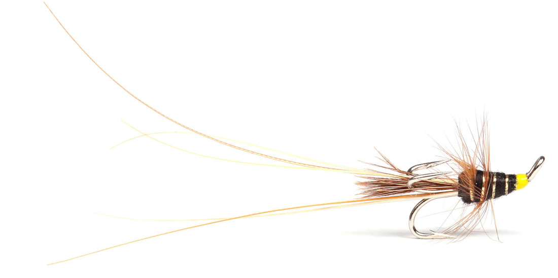 Guideline Salmon Fly - Black Frances Silver Treble