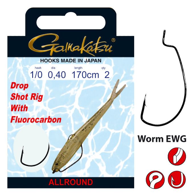 Gamakatsu Dropshot Rig Worm EWG 1,70 m