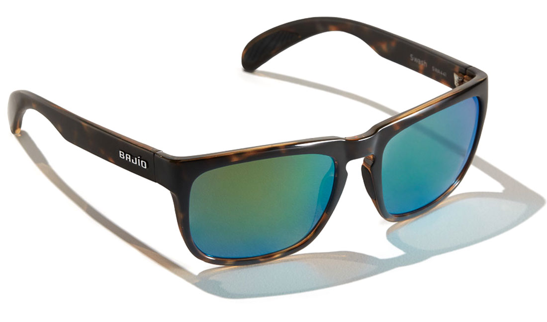 Bajio Polarized Glasses Swash - Dark Tort Gloss (Green Mirror PC)