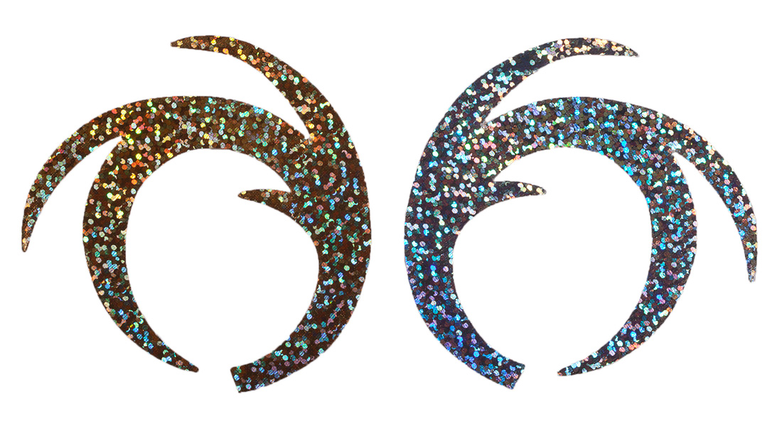 2 Seiten: holo gold/silber