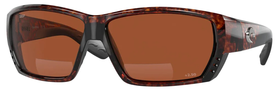 Costa Polarized Glasses Tuna Alley Readers Magnifier Tortoise (Copper 580P 2.50)