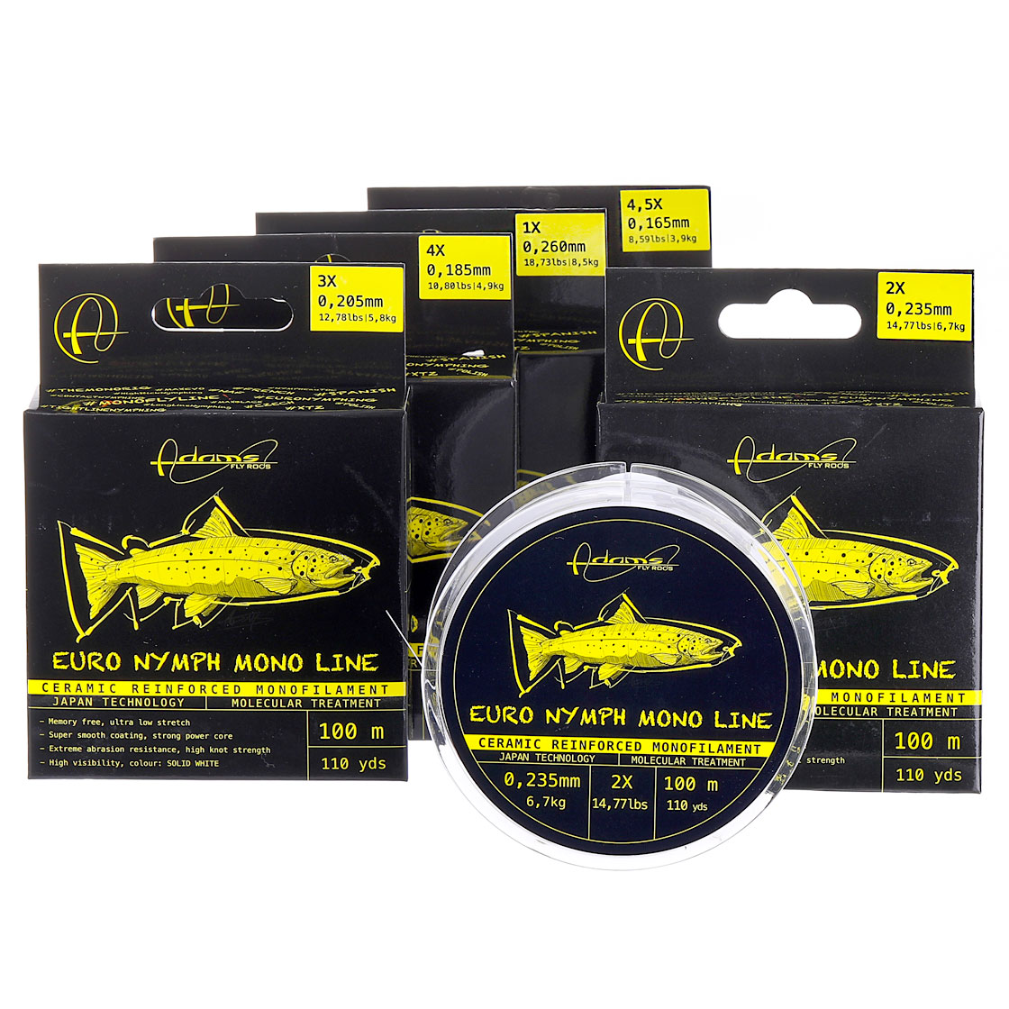 Adams Fly Rods Euro Nymph Mono Line 100 m