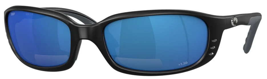 P-28577_Costa_Polarisationsbrille_Brine_Readers_Magnifier_Matte_Black_Blue_Mirror_580P_1-50_ Costa Polarized Glasses Brine Readers Magnifier Matte Black (Blue Mirror 580P +1.50)