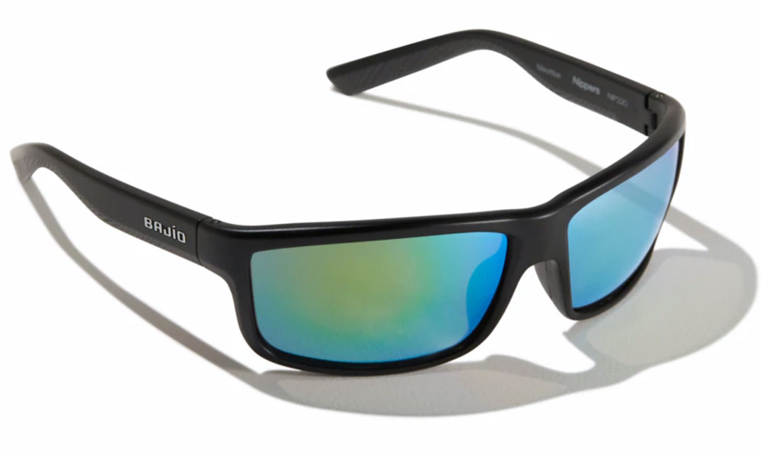 Bajio Polarized Glasses Nippers - Black Matte (Green Mirror PC)