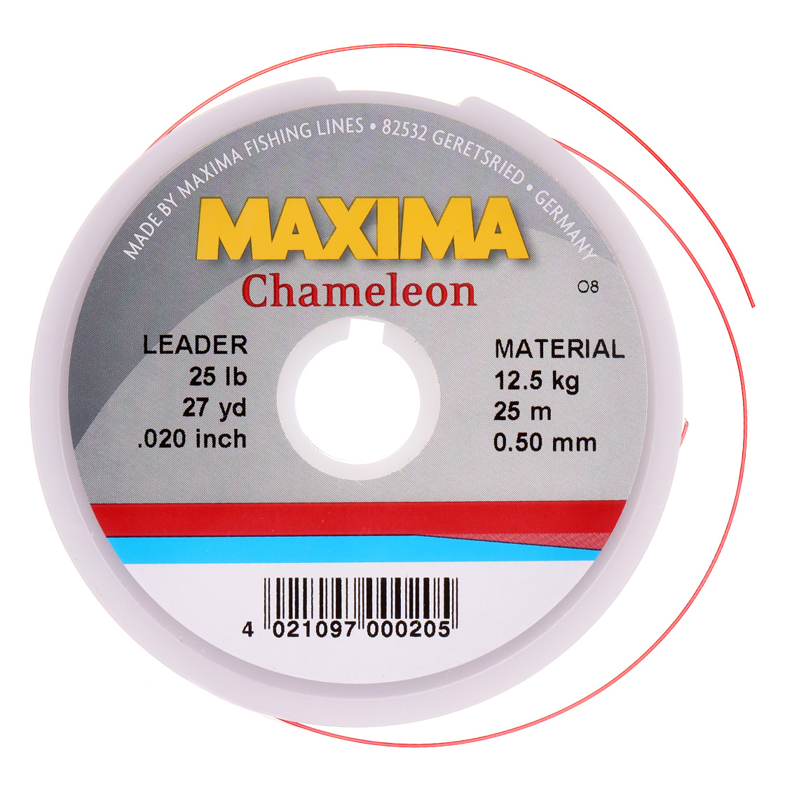 P-28897_Maxima-Mono-Tippet-25-m-auf-Spule-Chameleon Maxima Mono Tippet 25 m spool Chameleon