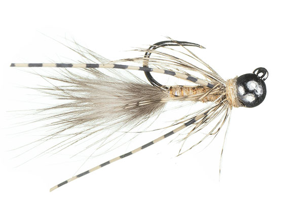 P-27048_MFC_Mini_Jig_Bugger_White_ MFC Jig Mini Bugger Tan Nymph Barbless